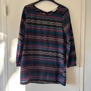 Sans Souci Long Sleeve Striped Tunic - Size Medium